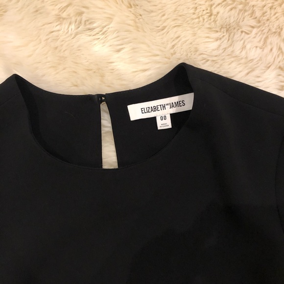 Elizabeth & James Lucille Long Sleeve Black Romper - Picture 3 of 6